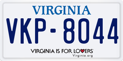 VA license plate VKP8044