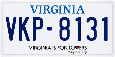 VA license plate VKP8131