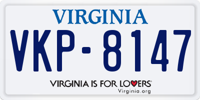 VA license plate VKP8147