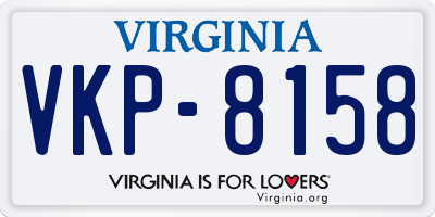 VA license plate VKP8158