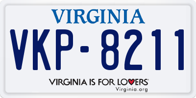 VA license plate VKP8211