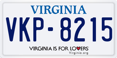 VA license plate VKP8215