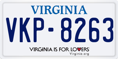 VA license plate VKP8263
