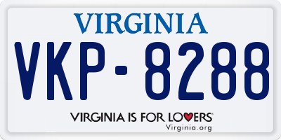 VA license plate VKP8288