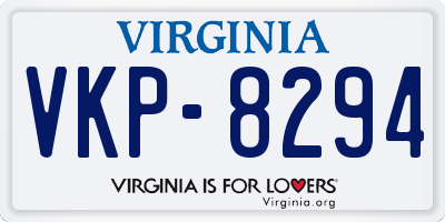 VA license plate VKP8294