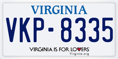 VA license plate VKP8335