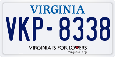 VA license plate VKP8338