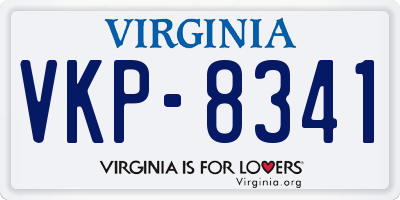 VA license plate VKP8341