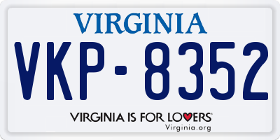 VA license plate VKP8352