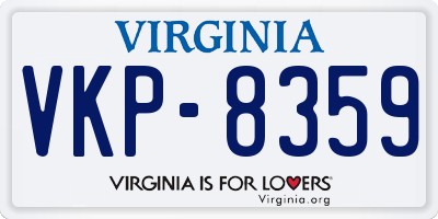 VA license plate VKP8359