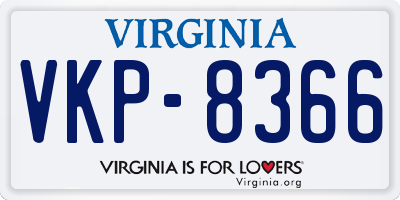 VA license plate VKP8366