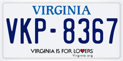 VA license plate VKP8367