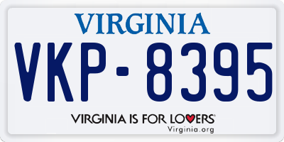 VA license plate VKP8395