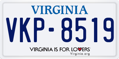 VA license plate VKP8519