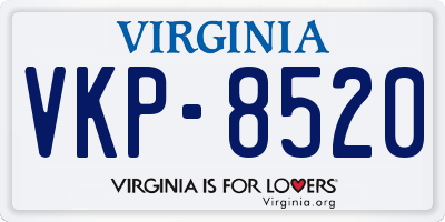 VA license plate VKP8520