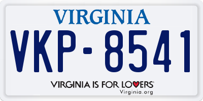 VA license plate VKP8541