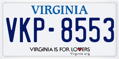 VA license plate VKP8553