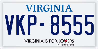 VA license plate VKP8555