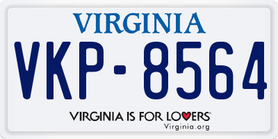 VA license plate VKP8564