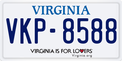 VA license plate VKP8588