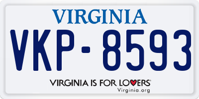 VA license plate VKP8593