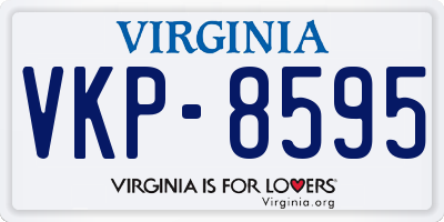 VA license plate VKP8595