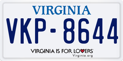 VA license plate VKP8644