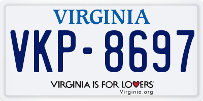 VA license plate VKP8697