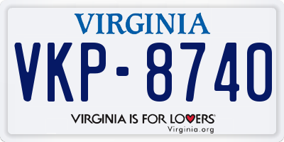 VA license plate VKP8740