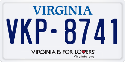 VA license plate VKP8741