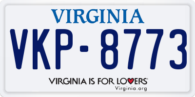 VA license plate VKP8773
