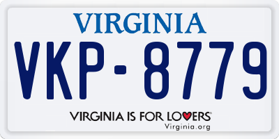 VA license plate VKP8779
