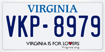 VA license plate VKP8979