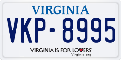 VA license plate VKP8995
