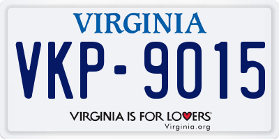 VA license plate VKP9015