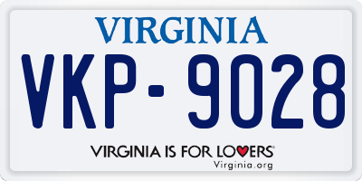 VA license plate VKP9028