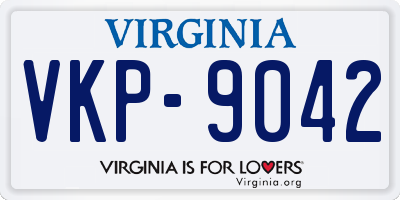 VA license plate VKP9042