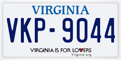VA license plate VKP9044