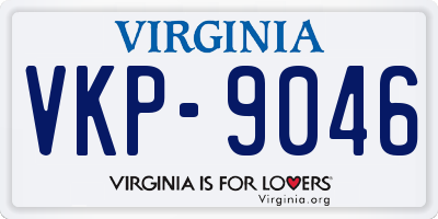 VA license plate VKP9046