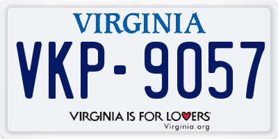 VA license plate VKP9057