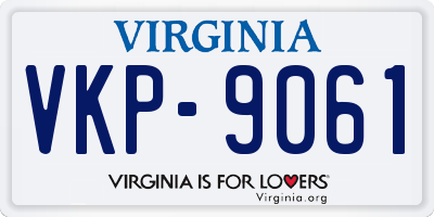 VA license plate VKP9061