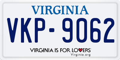 VA license plate VKP9062