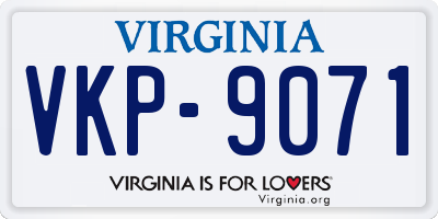 VA license plate VKP9071