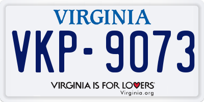 VA license plate VKP9073