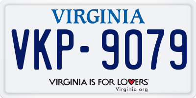 VA license plate VKP9079
