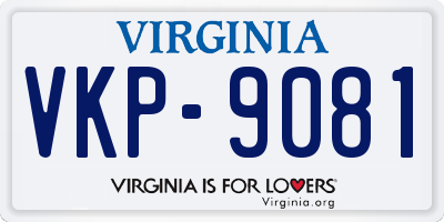 VA license plate VKP9081
