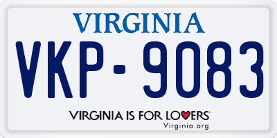VA license plate VKP9083