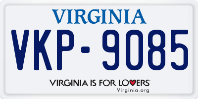 VA license plate VKP9085