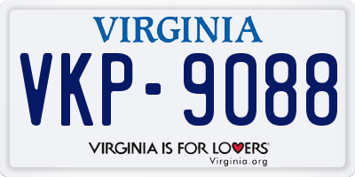 VA license plate VKP9088