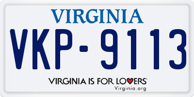 VA license plate VKP9113